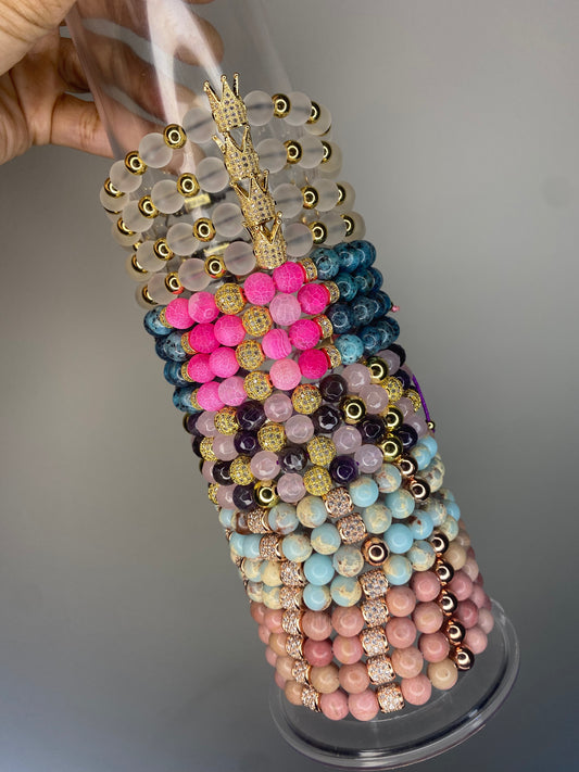 Adjustable agate beaded bracelets!